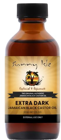 Sunny Isle Extra Dark Jamaican Black Castor Oil 2oz | 100% Natural Moisturizing Hair Oil Hair, Scalp and Skin