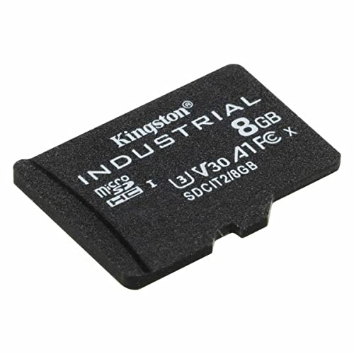 Kingston Industrial microSD - 8GB microSDHC Industrial C10 A1 pSLC Karte Einzelpackung ohne Adapter - SDCIT2/8GBSP