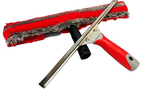 Bayersan Window Cleaning Squeegees With Plastic Handle & Stainless Steel Channel | Window Washer Set | Professional Window Cleaning Kit (14)