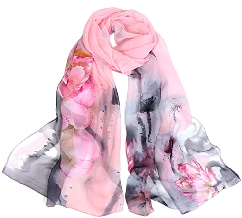 FAIRYGATE Tuch Seidenschal Damen Elegant 100% Seide 20+ Bunte Luxuriöse Schals Warm Weich als Stola Seidentuch Halstuch Schal A4121