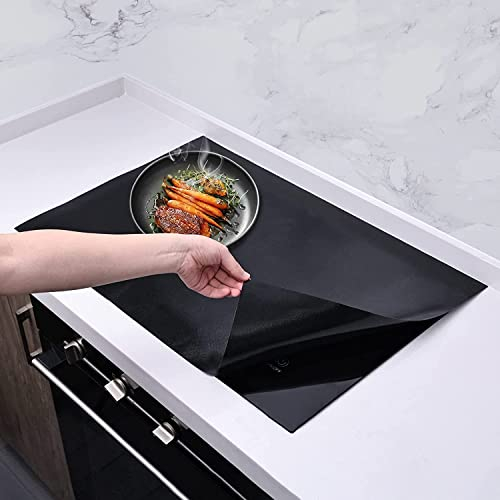 KitchenRaku Large Induction Hob Protector Mat 60x40cm, Silicone Induction Hob Cover- (Magnetic) Cooktop Scratch Protector for Induction Hob,Multifunctional Silicone Mats