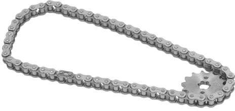 Kit de Piñón de Cadena 428, Piñón de Motor de Tracción Delantera de Acero 14T con Piñones de Cadena de Transmisión de 60 Eslabones para Cadenas y Piñones de Scooter ATV de 50 CC,