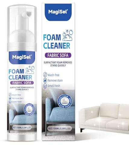 Smacchiatore per Tessuti per Divani, Spray Detergente per Divani in Tessuto, Schiuma per la Pulizia del Divano, Spray Detergente Senza Risciacquo, Multipurpose Fabric Protector,100ML