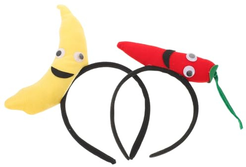 Toyvian Lot de 4 Bandeaux Fruits et Légumes Artificiels Bandeau Maquillage Léger et Confortable Accessoire de Déguisement pour Fête Gourmande et Soin du Visage