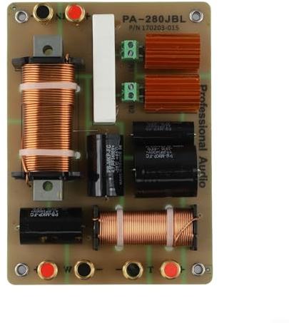 400W Car Audio Crossover 2-Way for frequency Divider for 15 Inch Speakers - Gold Passive Network 4-8 Ohm High Low Pass Filter