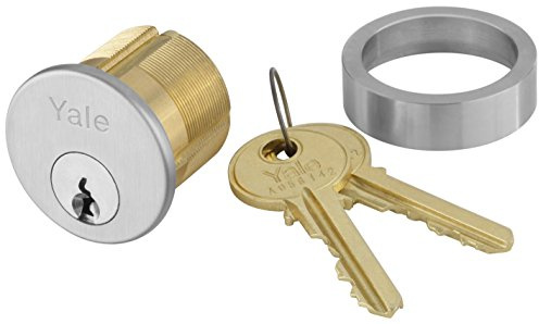Yale 2153X1-1/8 x 626 Mortise Cylinder, para Keyway, Keyed Random, 6 Pin, 1 1/8, 626 Satin Chrome Finish