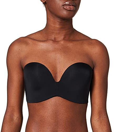 Wonderbra Women Ultimate Strapless Bra , Black, 38DD