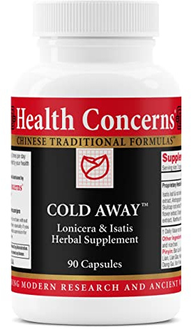 Health Concerns Cold Away - Immune Support & Defense - Vitamin Supplement for Flu Relief & Colds - Immunity System Booster - Licorice Root, Dong Quai, Chinese Skullcap & Andrographis - 90 Capsules