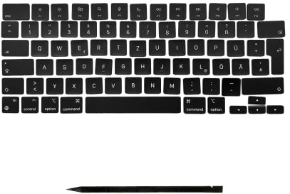 Generiska ersättningsknappar för MacBook Pro/Air 13 tum 14 tum 15 tum 16 tum (2021–2025) A2442 A2485 A2681 A2779 A2780 A2918 A2941 A2992 A3112 113 A3114 A3185 A3186 A3240 A3241 A3401 A3403 DE-layout