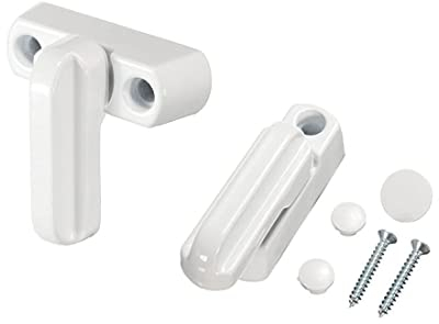 Teegxddy 2 PCS loquet bloc fenetre poignee fenetre bloque poignee de porte loquet porte fermeture fenetre Remplacement Pour Maison Portes Placards Fenêtres