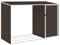ZEYUAN Garden Firewood Shed Brown 245x98x159 cm Galvanised Steel,Garden Shed, Metal Shed Tool Storage House with Floor Foundation and Lockable Double Doors