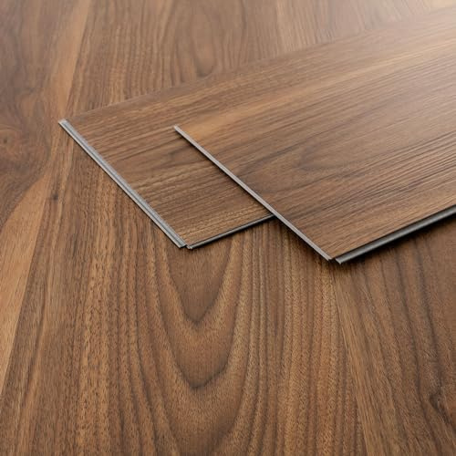 ML-Design Pavimento in PVC Parquet Vinile Deluxe Marrone Quercia a Click 35 pezzi 122x18 cm 7,7 m² 4,2 mm Listoni Laminati a Incastro Antiscivolo Pavimentazione Impermeabile Classe di Utilizzo 34