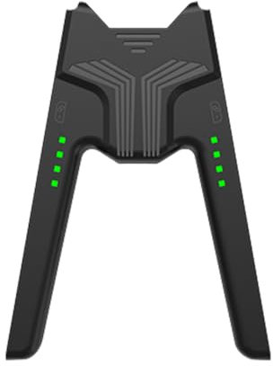 för strömbrytare, laddningshandtag, V-formad spelkontroll, laddare, spelande, när du laddar med LED-indikator, typ C, kompatibel med Nintendo Switch (svart)