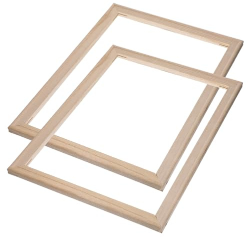 SHINEOFI Marco de Lienzo de Madera para Pintar al Óleo, Tableros de Lienzo DIY, Conjunto de 2, Fácil de Guardar, para Embellecimiento