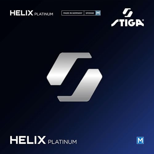 STIGA Helix Platinum M, 2.2mm Medium-Hard Sponge Table Tennis Rubber for Speed, Spin & Control, Competition Approved for Offensive Players, Black