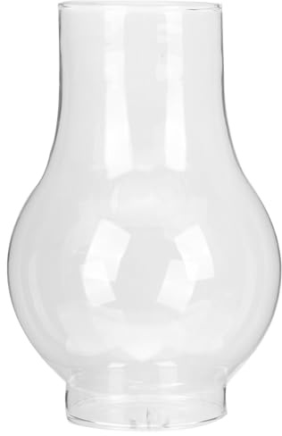 SAFIGLE Oil Lamp Chimney Glass Lamp Shade Replacement Transparent Kerosene Cover for Glass Oil Chimney for Lamps Wall Light Decor Home Store Camping Use