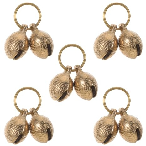 WOONEKY 20 Pezzi Campanellini per Animali in Leggeri e Resistenti Campane per e Gatti per Sicurezza e Localizzazione Accessori Multiuso per Passeggiate e
