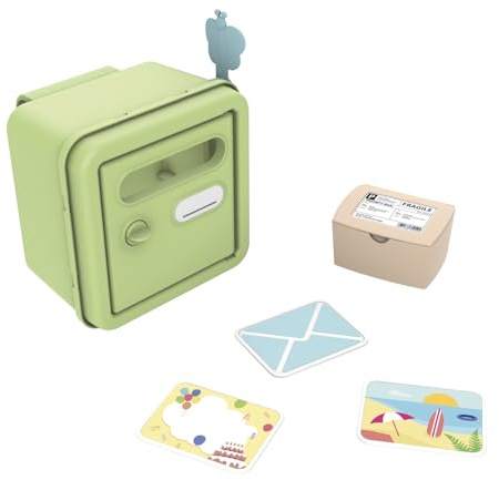 Smoby Life - Cassetta postale - Accessorio per casetta da gioco - Include pacco, biglietto, invito e busta - Materiale riciclato - Dai 2 anni in su - Prodotto in Francia