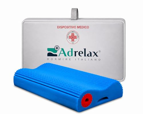Cuscino Cervicale Ortopedico AD Relax® Cervical Plus – Dispositivo Medico CE Classe I - Guanciale Ergonomico in Memory Foam e Gel Fresco Traspirante per Dormire su Fianco e Supino