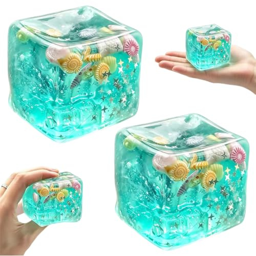 HhBdy 2 Pièces Balle Anti-Stress, Boule Anti Stress TPR Balle Antistress Motif Océan Boule Antistress Convient Aux Enfants et Aux Adultes pour Soulage l'anxiété et Les Symptômes du TDAH (4,5 cm)