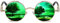 ROCKNIGHT Gothic Steampunk Round Polarized UV400 Protection Sunglasses Unisex Street Outdoor, Golden Frame/Green Lens, Medium