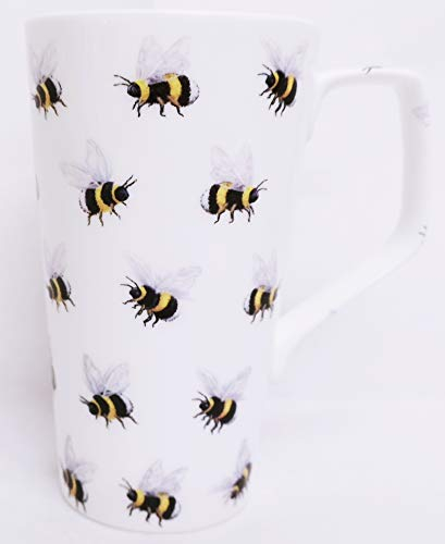 Bees Mug Fine Bone China Large Jumbo 1 Pint Latte Coffee Tea Cup Hand Decorated UK