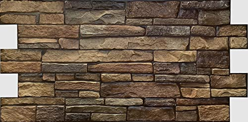 EURODECO | Paneles de PVC 3D de 6 m² con aspecto de piedra, 15 piezas, paneles de pared, revestimiento de pared, paneles de techo, revestimiento de PVC, azulejos de imitación de tatuaje de pared