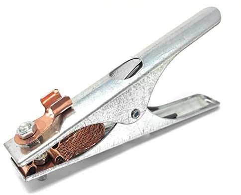 ELCAN Pinza de masa de 300A profesional tipo holandes para soldadura electrodo, TIG y MIG, pinza de tierra resistente de 300 amperios para máquina de soldar