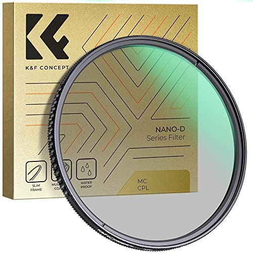 K&F CONCEPT 43mm Circular Polarizing Filter CPL Lens Filters Polarizer(Nano-D Series)