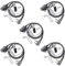 HYSHIKRA Transparente Kopfhörer Headset Kompatibel mit Midland G7 pro G8 G9 pro M24 M24 Plus M48 M99 G6 XT G7 XTR | Security Softair (5, transparentes Rohr)