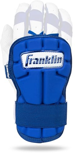 Franklin Sports Baseball Hand + Wrist Guard - PRT LG Series Adult Hand + Wrist Protector for Batting - Protective Hand, Wrist Shield - Right + Left Hand Hitters - Royal - One Size - Adult