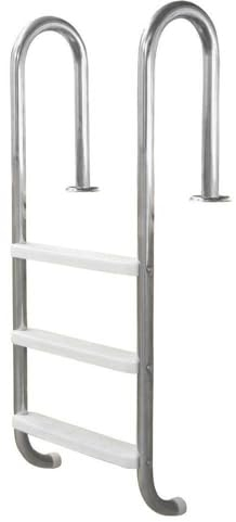SAXONICA Poolleiter Edelstahl ENG 120 cm I 3-stufig I V2A mit Kunststoffstufen