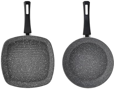 Karaca Gris Bio Granit Ensemble de Casseroles et Poêles 7 Pièces, Revêtement Antiadhésif, Induction, avec Couvercles en Verre