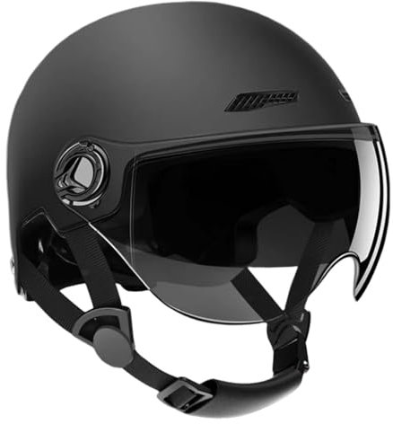 Adults Helmet With Goggle | Helmet For Men Women | Cycling Scooter Helmets With Removable Sun Visor | Lightweight Cycle Helmet | Highly-Protective Half-Helmets, Adjustable Size