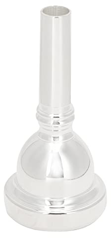 Embout de Trombone Alto 12C en Laiton plaqué Argent Brillant et élégant avec la Plupart des Trombones, Longueur Totale de 3,15 Pouces