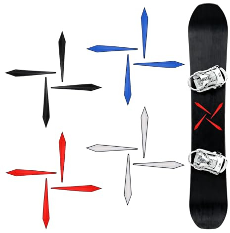 16st Snowboard Stomp Pads, Halkfria Snowboard Greppspikar Fot Pads Starkt Klister Stomp Matta för Kvinnor Män Nybörjare Förbättrat Stövelgrepp & Enkel Kontroll (4 Färger)