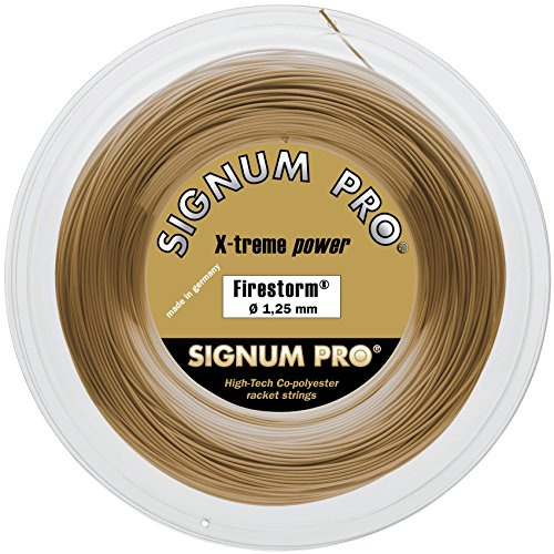 Signum Pro Firestorm - Bobina de Cuerda de Tenis, Color Dorado