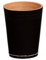 Leder Würfelbecher farbig/ohne Würfel, Standard Größe 9cm (schwarz)