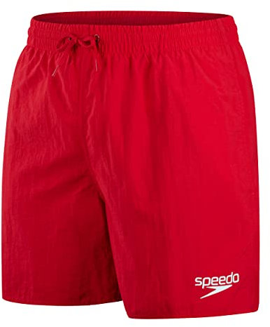 Speedo Herren Watershort Badehose 16| Schnell trocknend | Bequemer Sitz | Klassischer Style | Tunnelzugbund Badehose, Fed Red, M