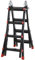 HOMCOM 4M Aluminium Duo Ladder Telescopic Herringbone Changeable Multi-Purpose w/Non-Slip Steps Climbing DIY Platform Portable Workshop House Garden