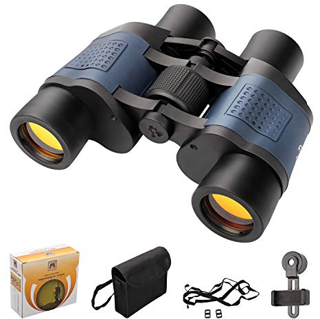 Professionelles Fernglas 60 x 60 HD mit IPX7 wasserdicht, Fernglas für Erwachsene, klare und klare Sicht für Reisen, Vogelbeobachtung, Sport und Tiere