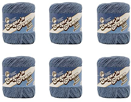 Lily Sugar'N gräddgarn, 6-pack, blå jeans 6 st