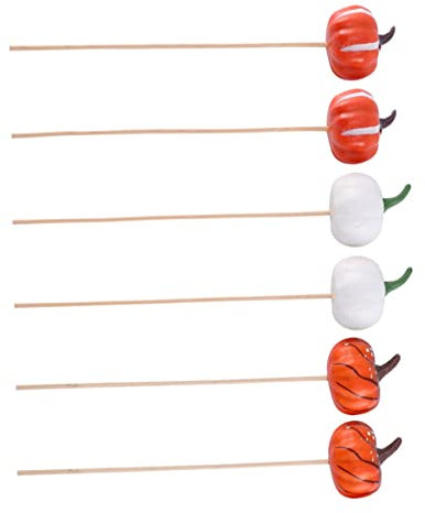 ABOOFAN 6piezas Adornos De Calabaza Artificial para Halloween Decoración De Fiesta De