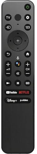 Télécommande vocale de rechange pour Sony TV, Smart TV Sony et Bravia, pour tous les téléviseurs intelligents 4K UHD LED LCD HD