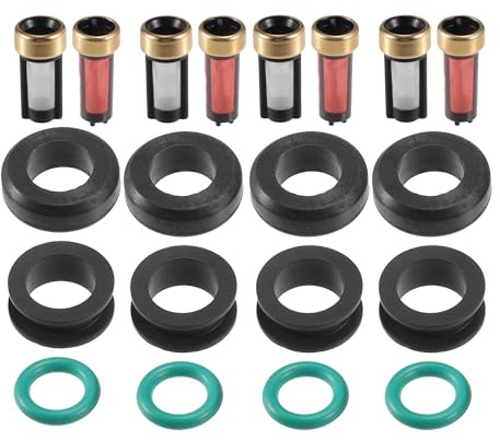 Partuto Guarnizione O-Ring per Iniettore Carburante - Kit di Riparazione e Ricostruzione O-Ring per Auto - per Yamaha in Gomma NBR Nera - 8 Set