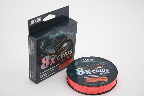 Geflochtene Schnur Jaxon Crius Catfish 8X 300m orange Welschnur Waller (0,40mm / 65kg)