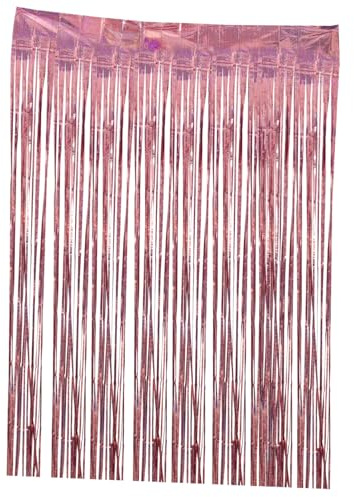 HOMSFOU Cortina De Lluvia Brillante para Fiestas De Cumpleaños Decoración Navideña Borlas para Eventos Festivos