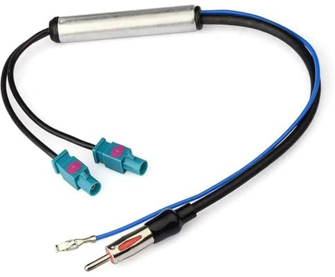 Antenne Radio spéciale pour Voiture, amplificateur de Signal Audio AM/FM, Adaptateur d'antenne RF Double Fakra Compatible avec Audi 18,1'