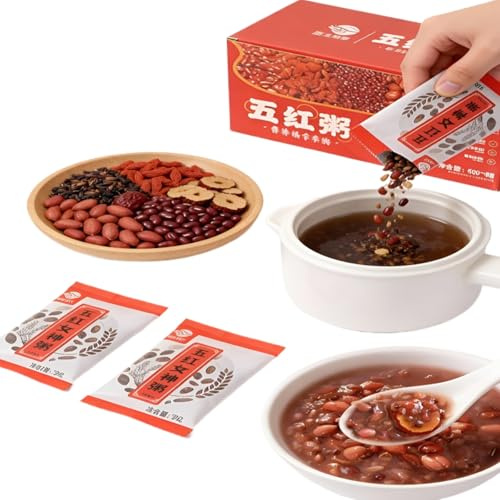 Bouillie De Céréales Mélangées 525 G (7 Sachets), Assorties À 5 Ingrédients, Sachets Individuels, Prête En 30 Minutes, Cuisson Facile For Le Petit-déjeuner/repas/collation