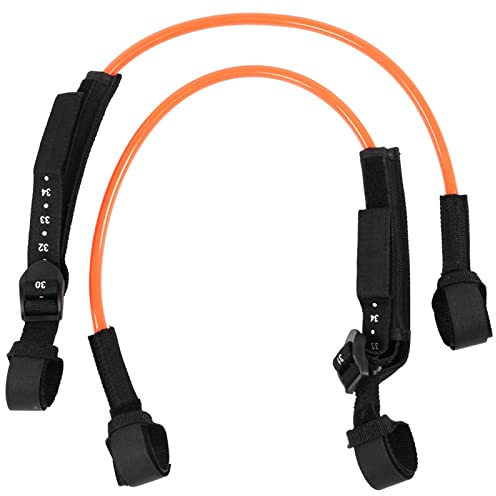 2 pièces, laisse de harnais de windsurf noire et réglable de 28 à 34 pouces, laisse de planche de surf en TPU à haute résistance à la déchirure, accessoire de windsurf durable pour (Orange)